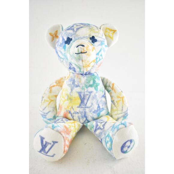 Louis Vuitton Unicef Doudou Pastel Monogram Watercolor Multicolor Teddy Bear - Picture 4 of 16